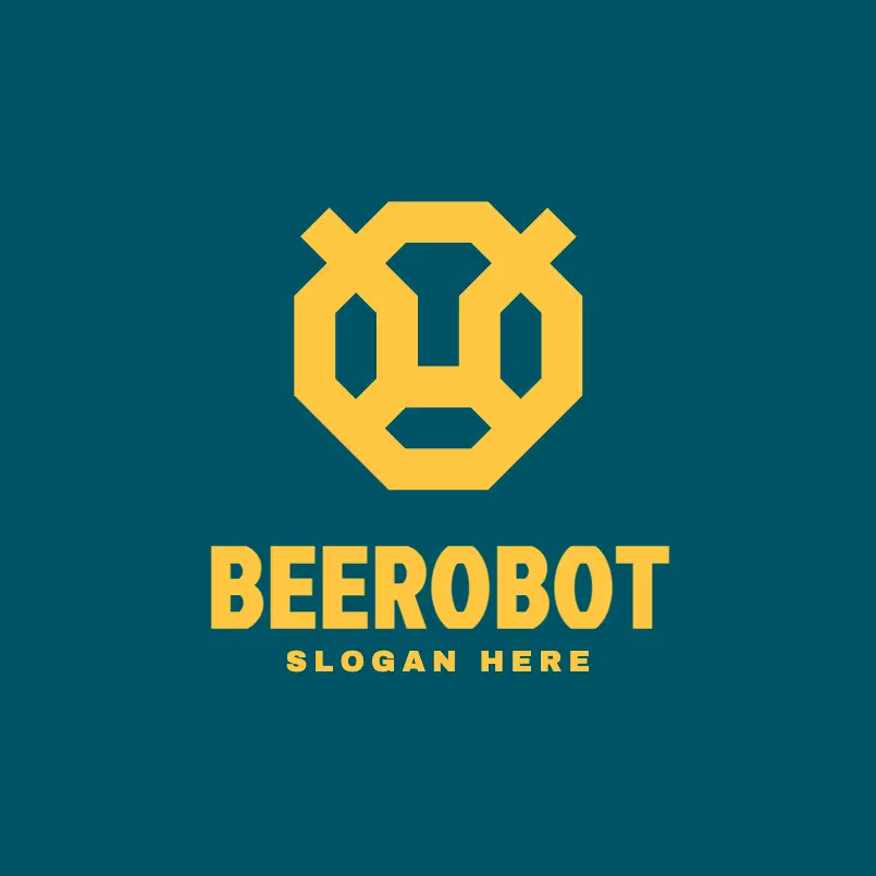 Robot Bee Head Logo