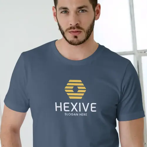 T-shirt Hexagonal Hive Logo Mockup