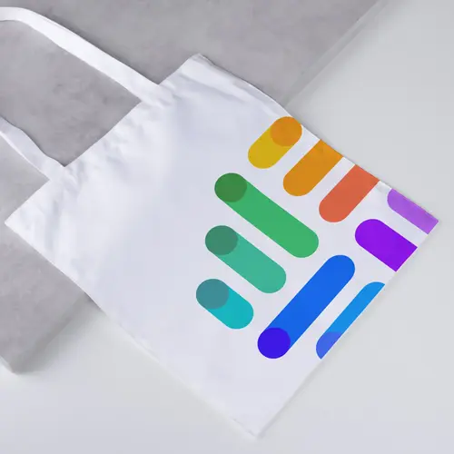 Tote Bag Abstract Analytics Logo Mockup