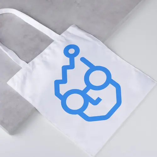 Tote Bag Geek and Analytics Logo Mockup