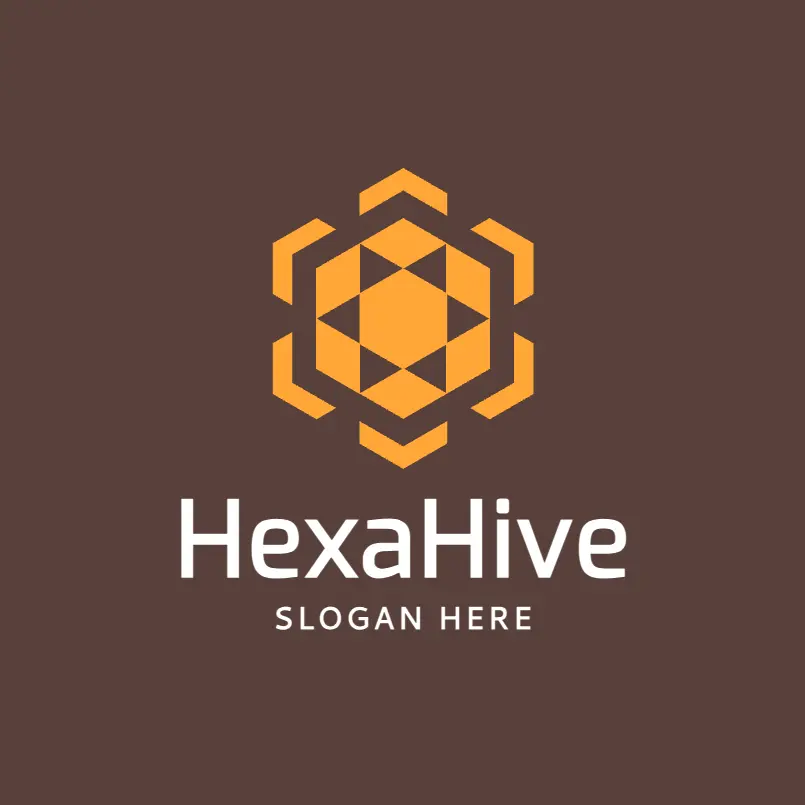 Hexagons and Beehive Logo