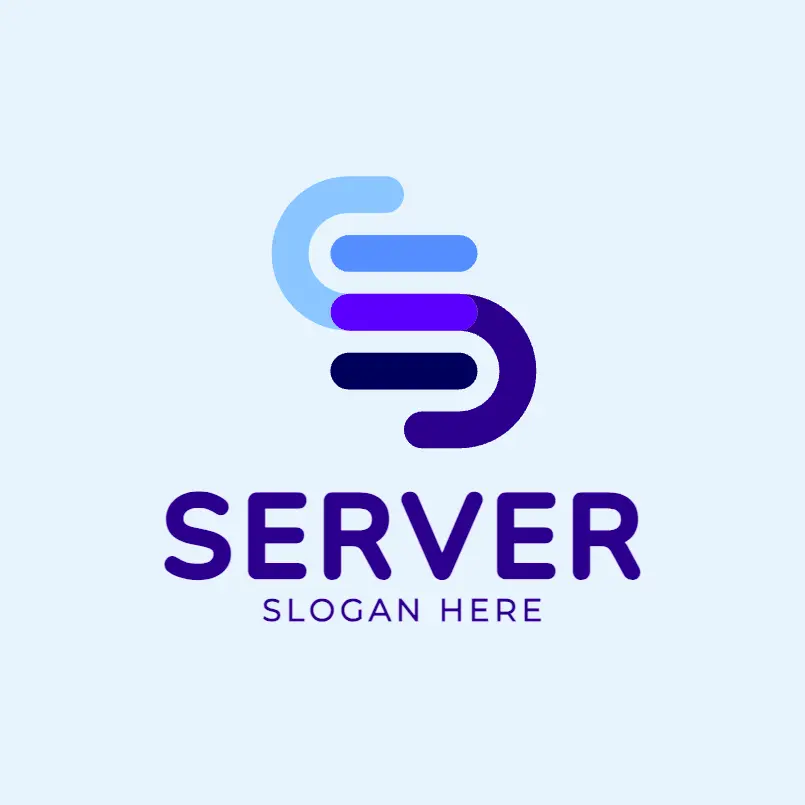 Letter S and Server Logo