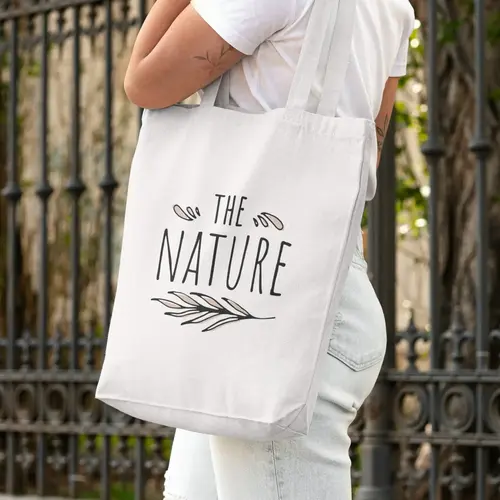 Tote Bag Natural and Feminine Style Logo Mockup