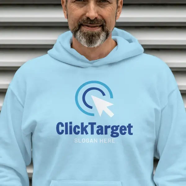 Hoodie Click Target Logo Mockup