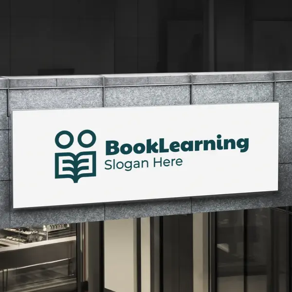 Sign Book and Learning Logo Mock-up