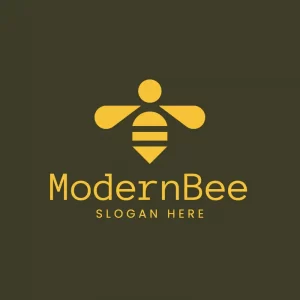 Free Modern and Minimalist Bee Logo