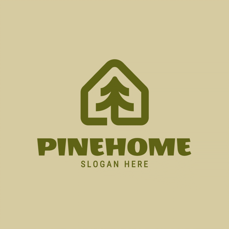 Free Pine Home House Logo (2)
