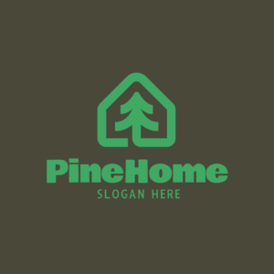 Free Pine Home House Logo