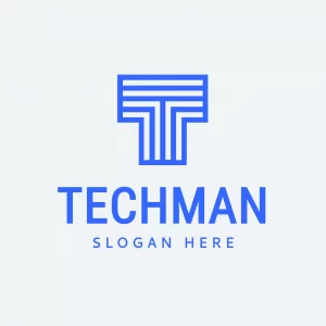 Free Technology Letter T Monogram Logo