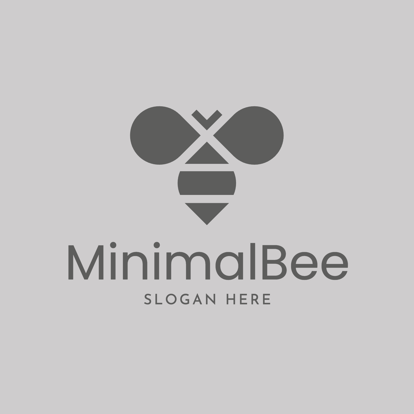 Free Geometric Bee Logo (2)