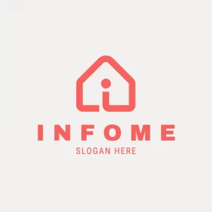 Free House and Letter I Logo