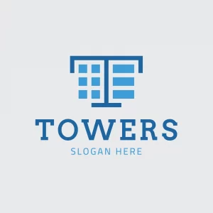 Free Tower and Letter T Logo